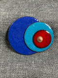 Blue Circles Brooch