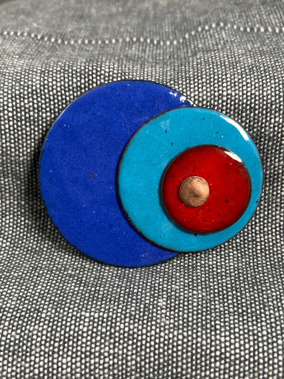 Blue Circles Brooch