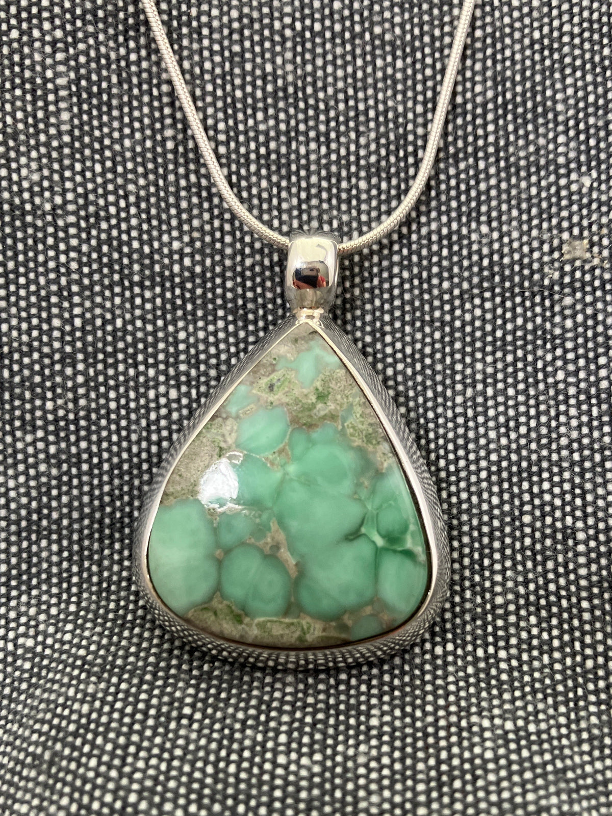 Variscite Wide Pear Pendant