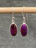 Purple Mojave Turquoise Oval Earrings