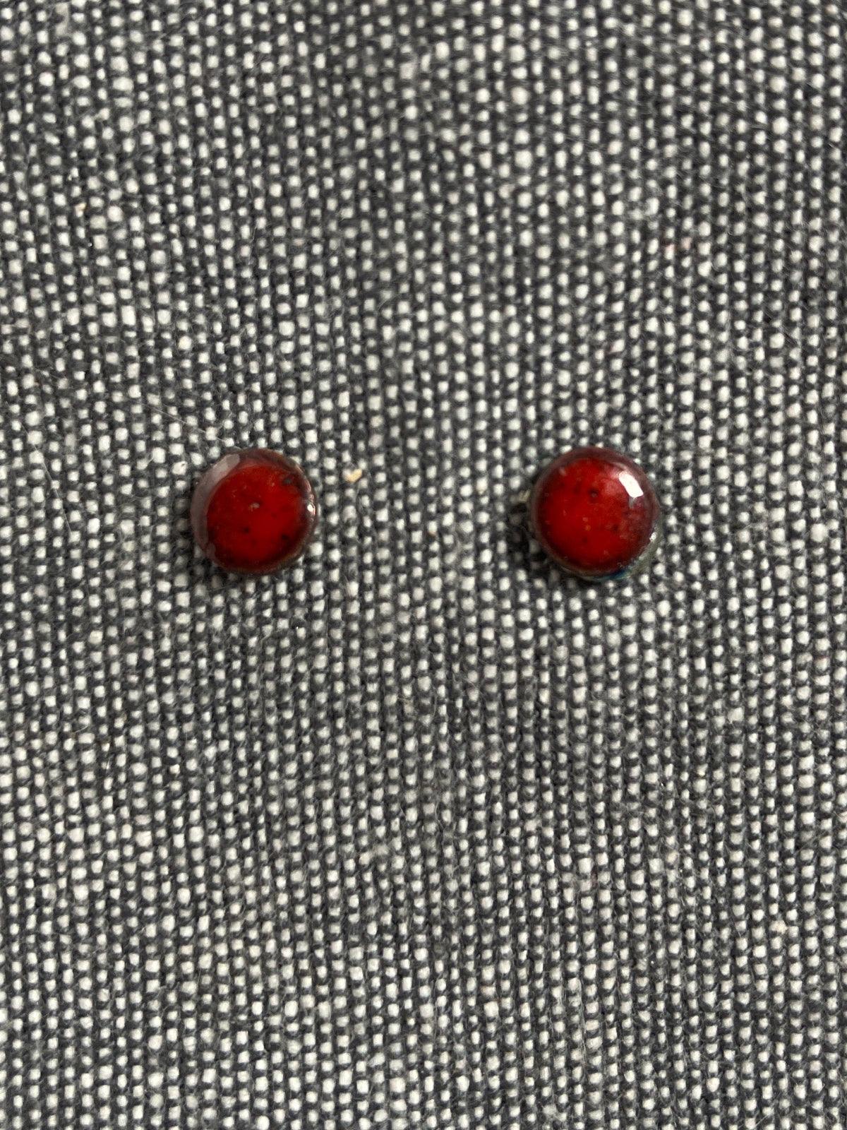 Red Round Studs