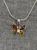 Multi Amber Butterfly Pendant