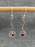 Amethyst Spiral Earrings