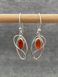 Carnelian Whip Over Earrings