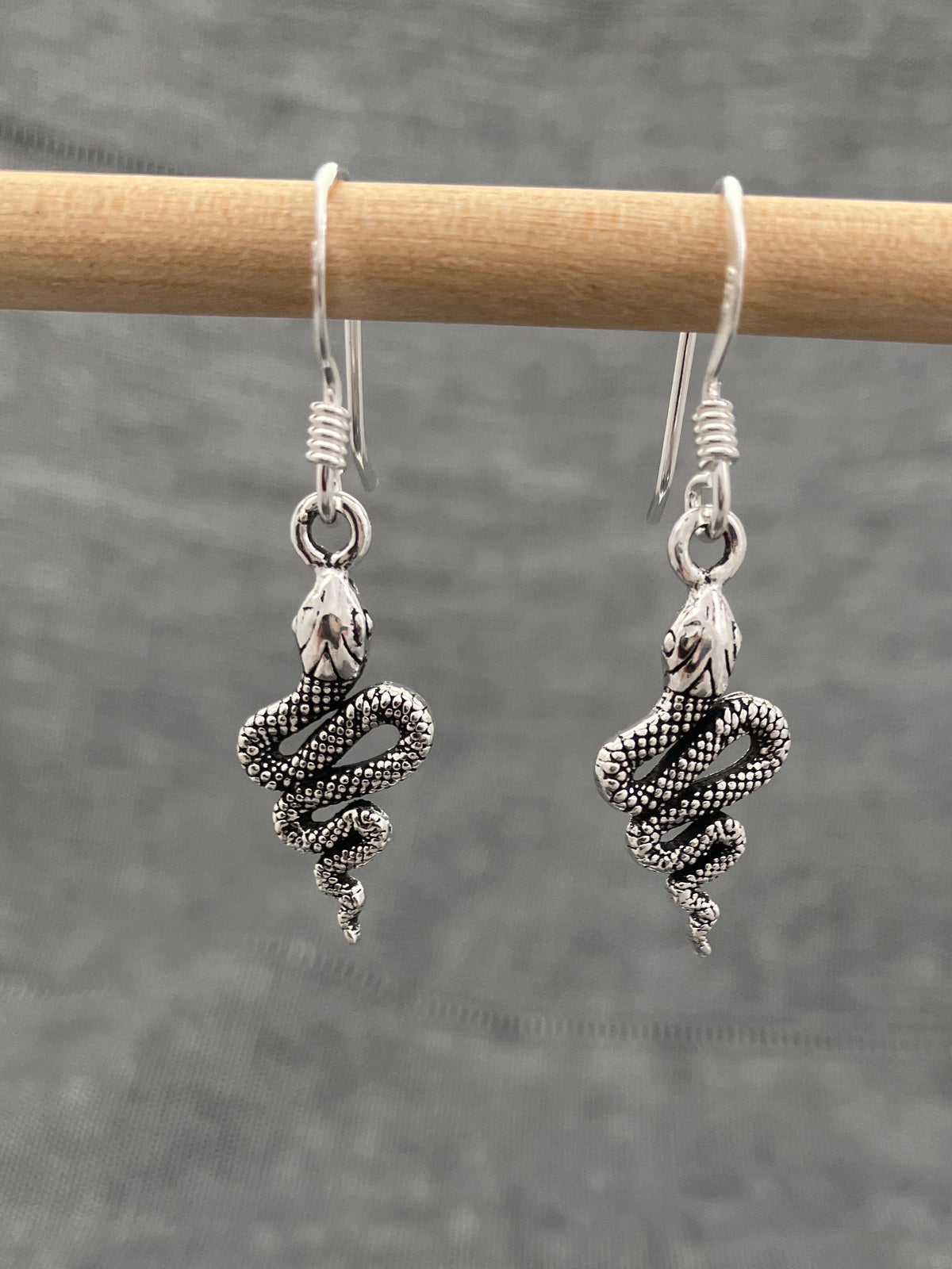 Side Winder Snake Earrings