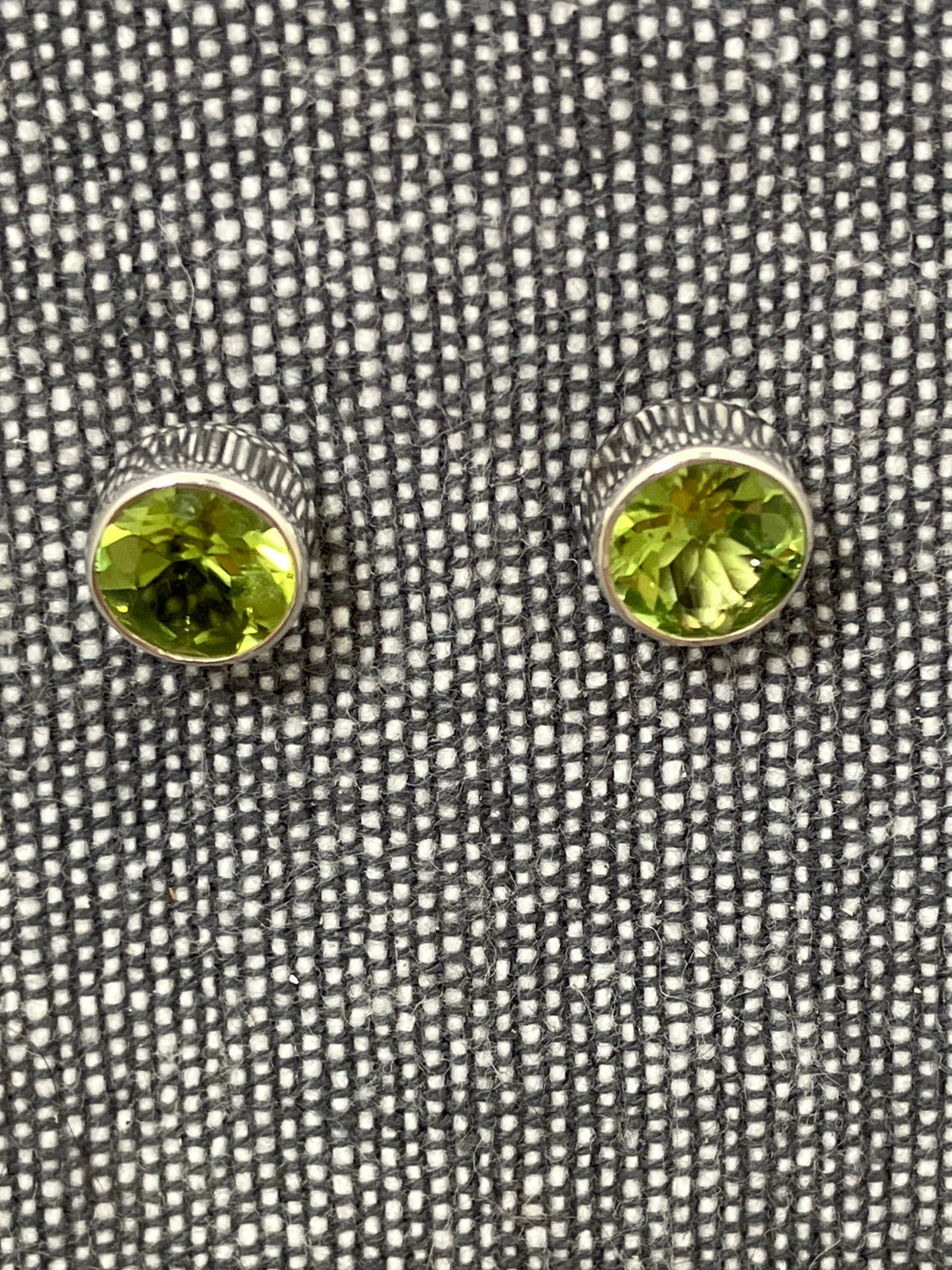 Peridot Cut Studs