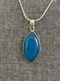 Chalcedony Simple Leaf Pendant