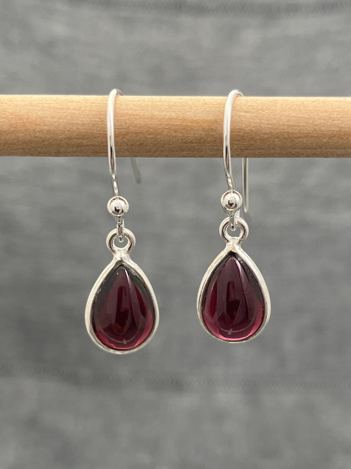 Garnet Peardrop Earring