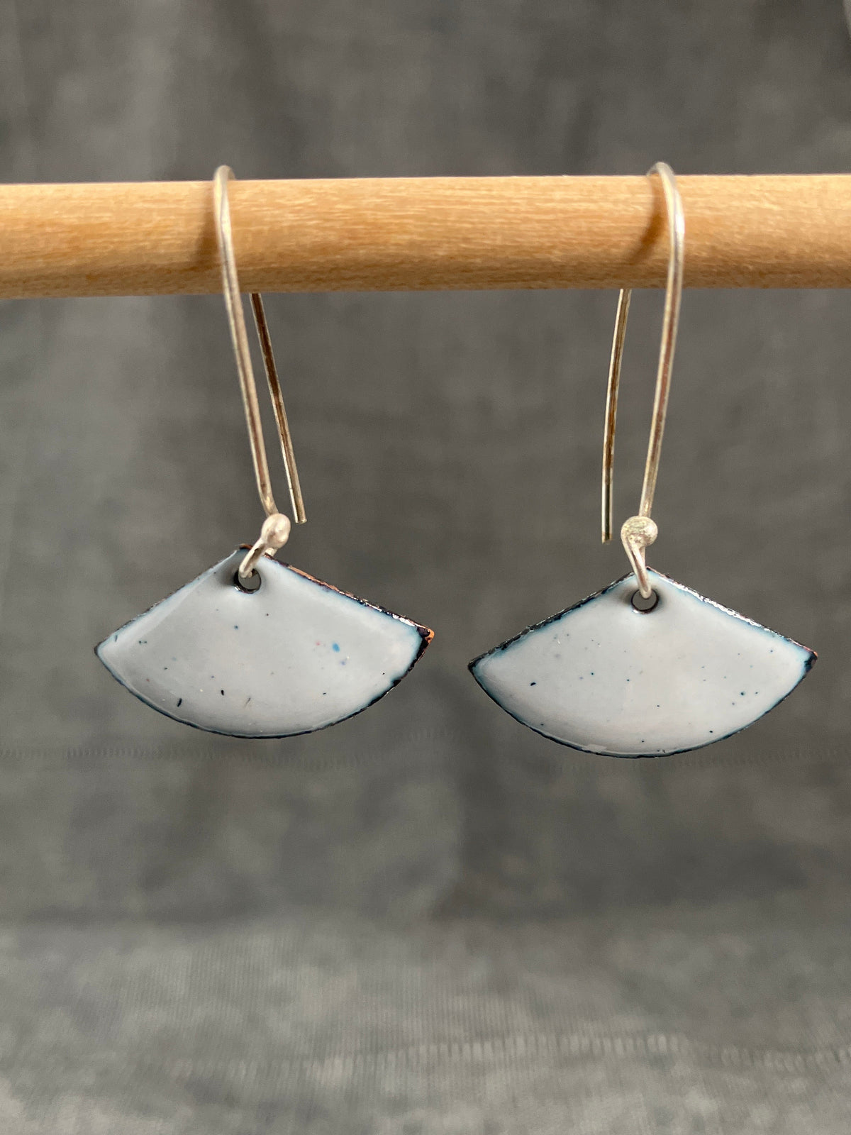 Light Grey Fan Earrings