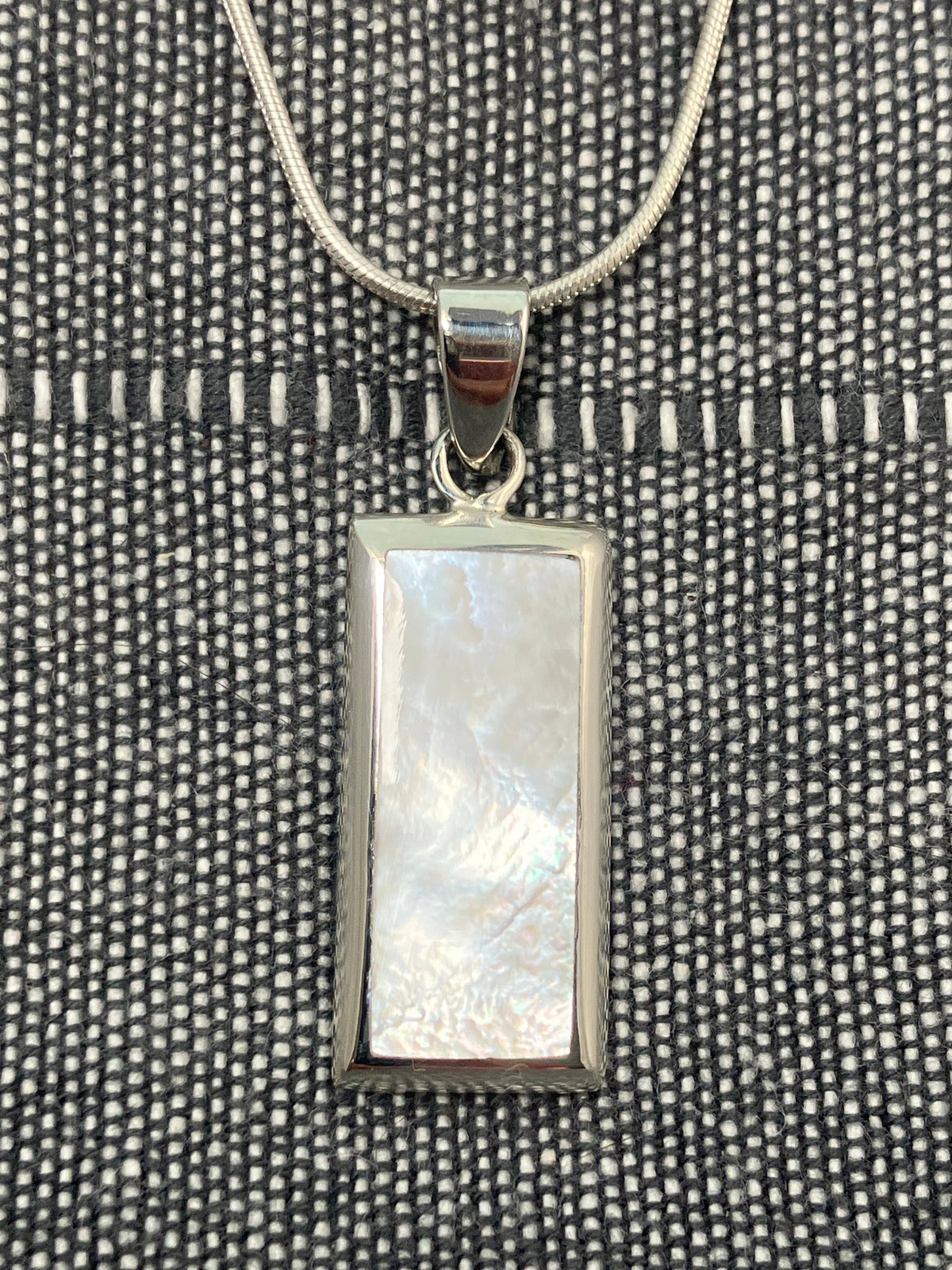 Mother Of Pearl Rectangle Pendant