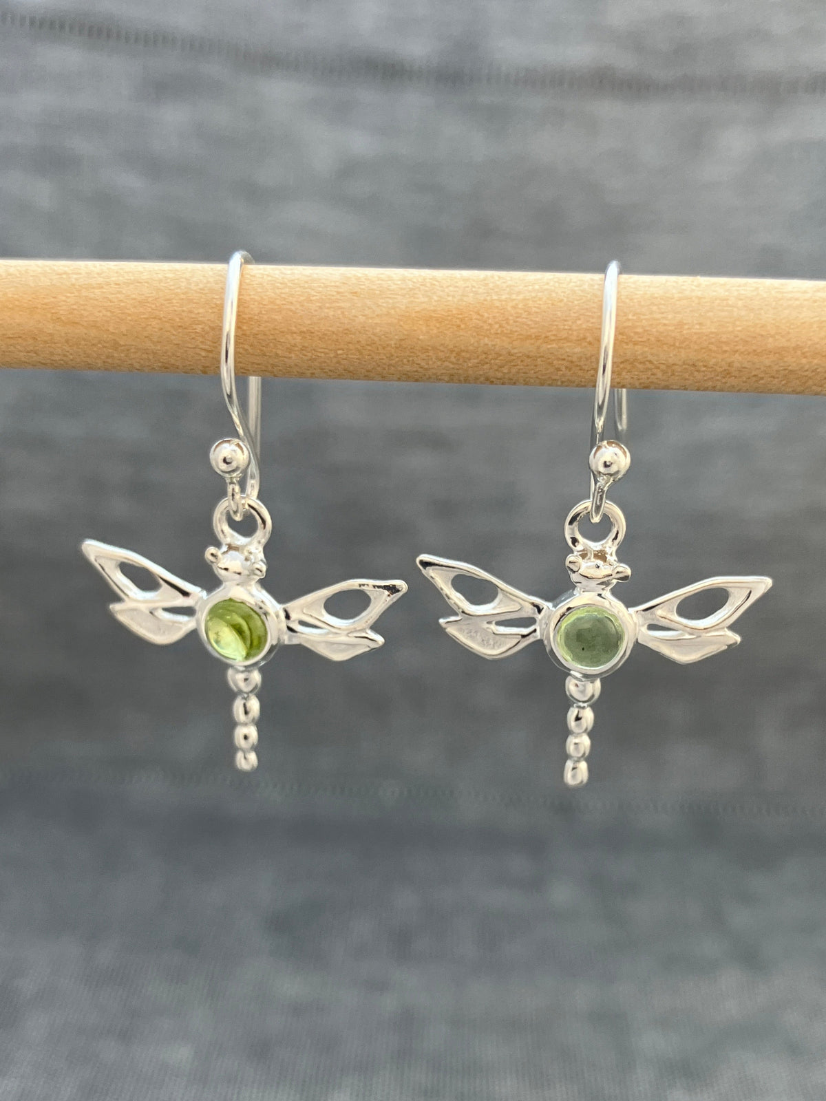 Peridot Dragonfly Earring