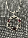 Garnet Wreath Pendant
