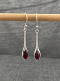 Garnet Long Teardrop Earring