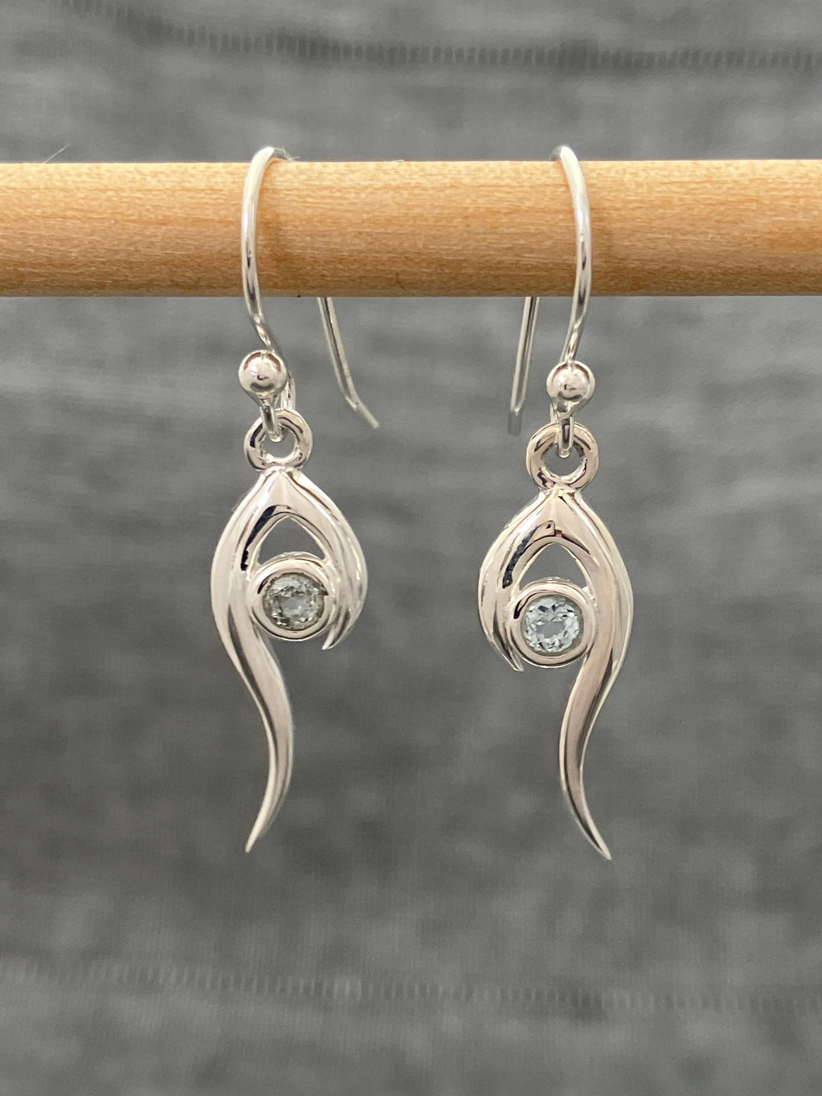 Blue Topaz Wisp Earrings
