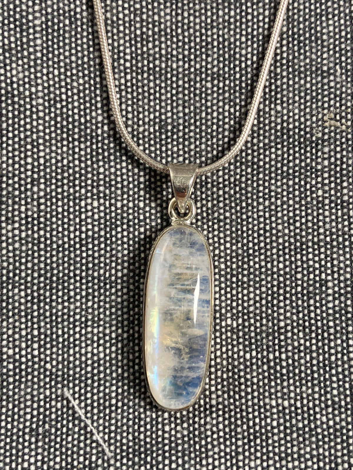 Moonstone Long Oval Pendant