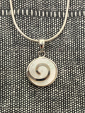 Mother Of Pearl Spiral Pendant