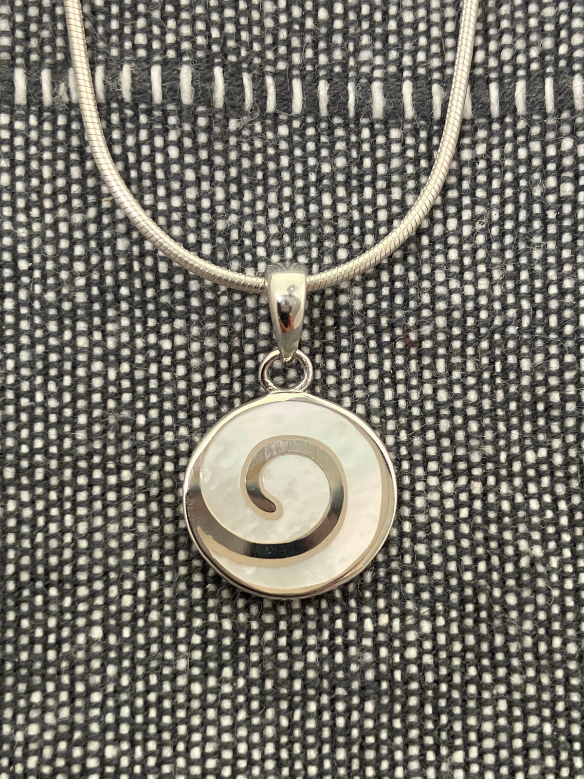 Mother Of Pearl Spiral Pendant