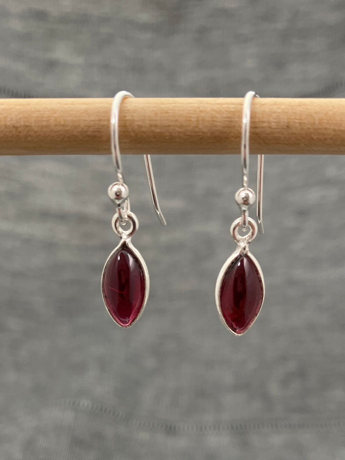 Garnet Marquise Earrings