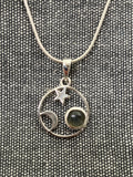 Labradorite Moon And Star Pendant