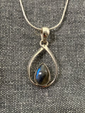 Labradorite Pear In Loop Pendant