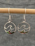 Paua Shell Wave Earrings