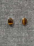 Tiger’s Eye Oval Studs