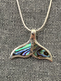 Smaller Paua Shell Whaletail Pendant