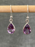Amethyst Cut Medium Peardrop Earrings