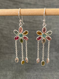 Tourmaline Daisy Dangles Earrings