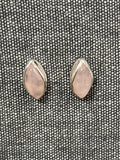 Rose Quartz Parting Stone Studs