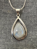 Moonstone Framed Pear Pendant