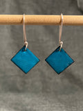 Teal Squares Earrings