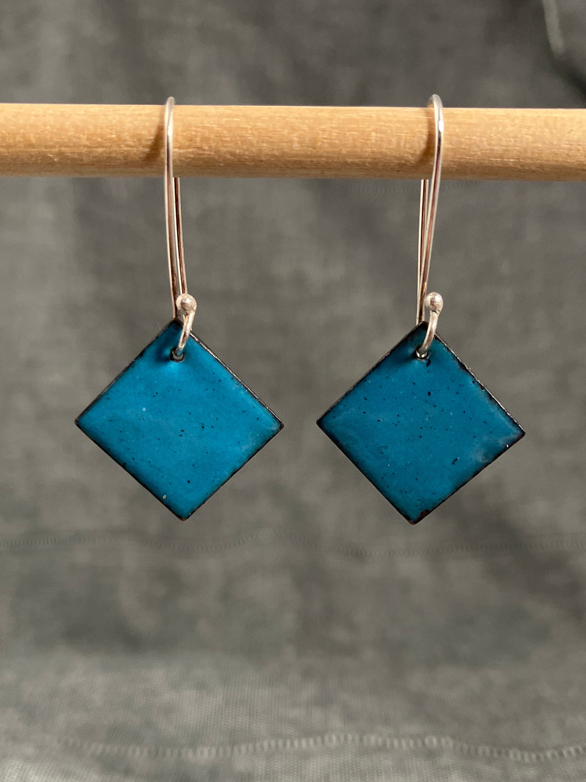 Teal Squares Earrings