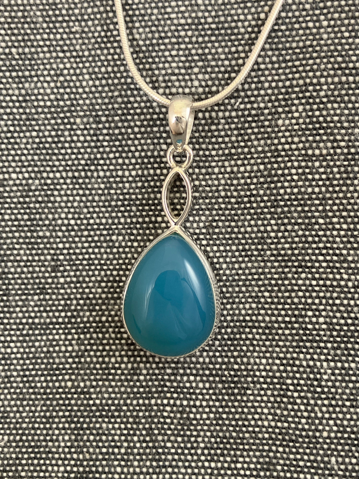 Chalcedony Loop Top Pendant