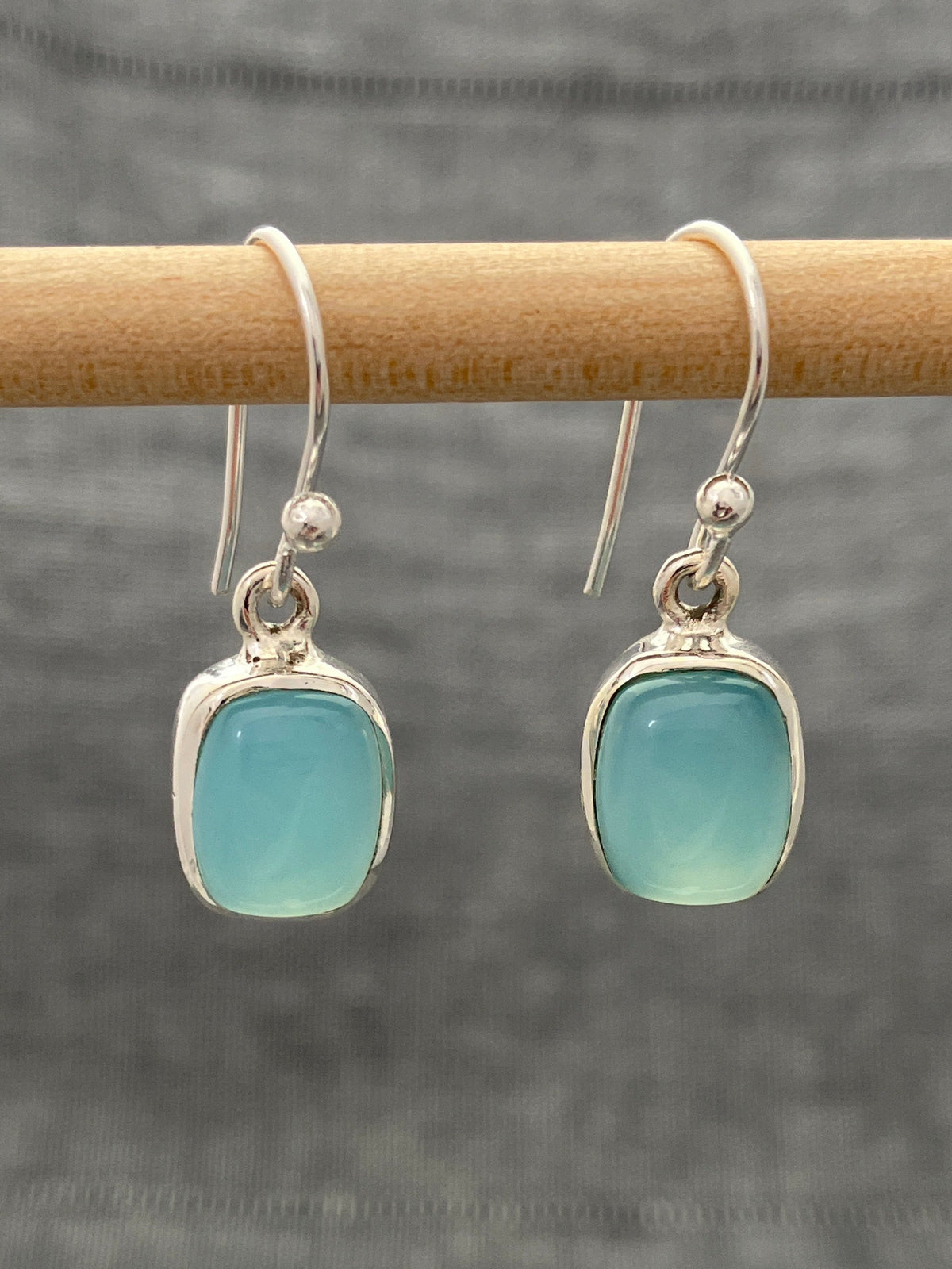 Chalcedony Rectangle Set Earring