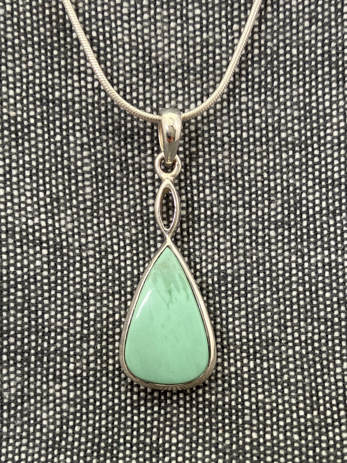 Variscite Loop Top Pear Pendant