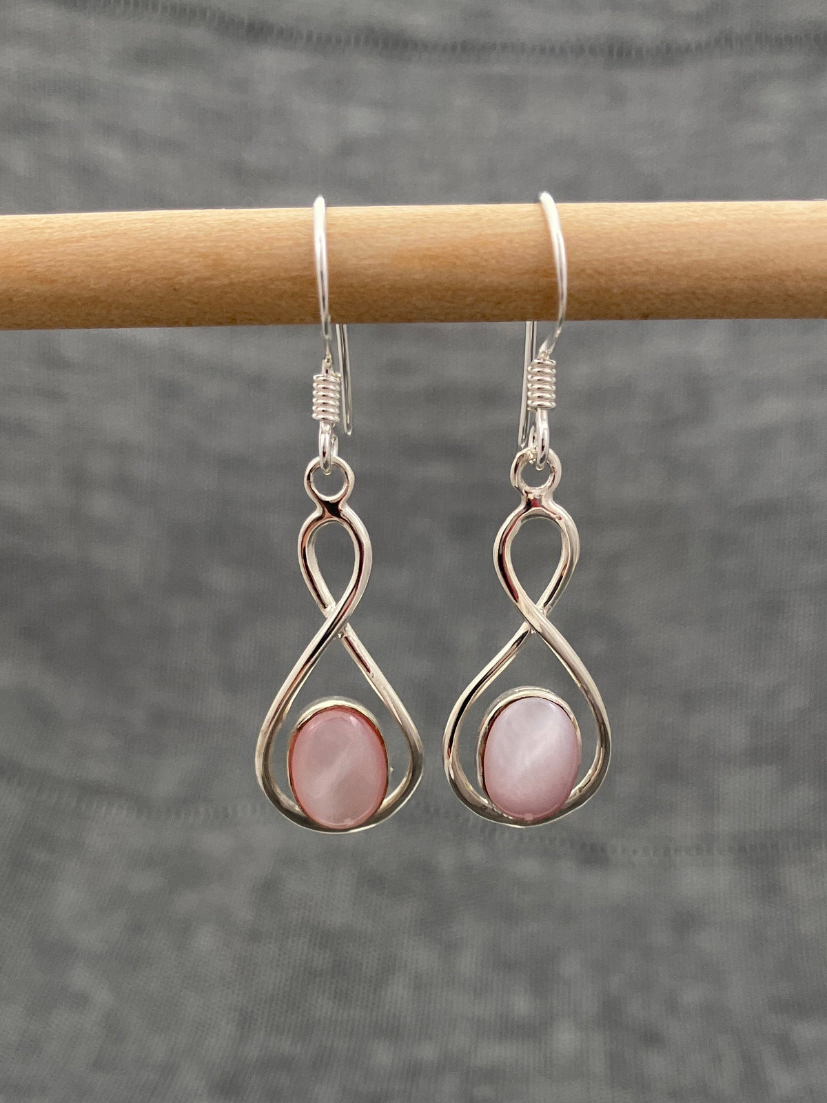 Mother Of Pearl Infinity Loop Earrings