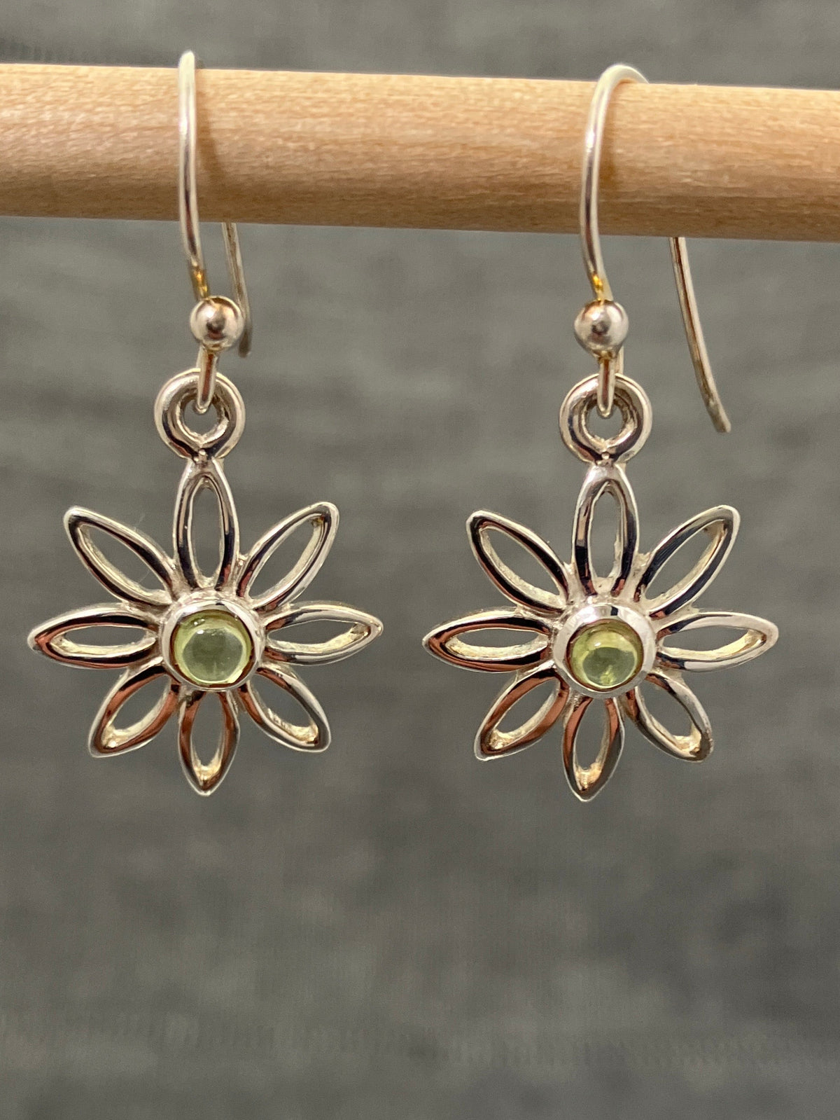Peridot Lazy Daisy Earrings