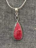 Thulite Loop Top Pear Pendant