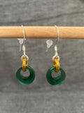 Shimmer Teal Loop Earrings