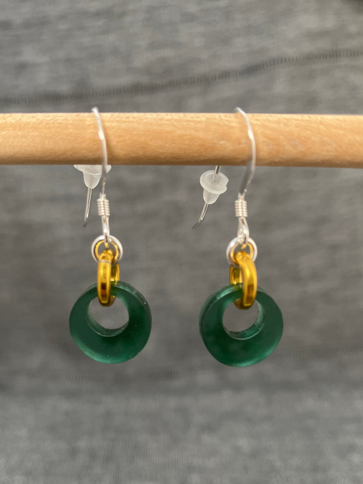Shimmer Teal Loop Earrings