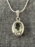 Green Amethyst Oval Pendant