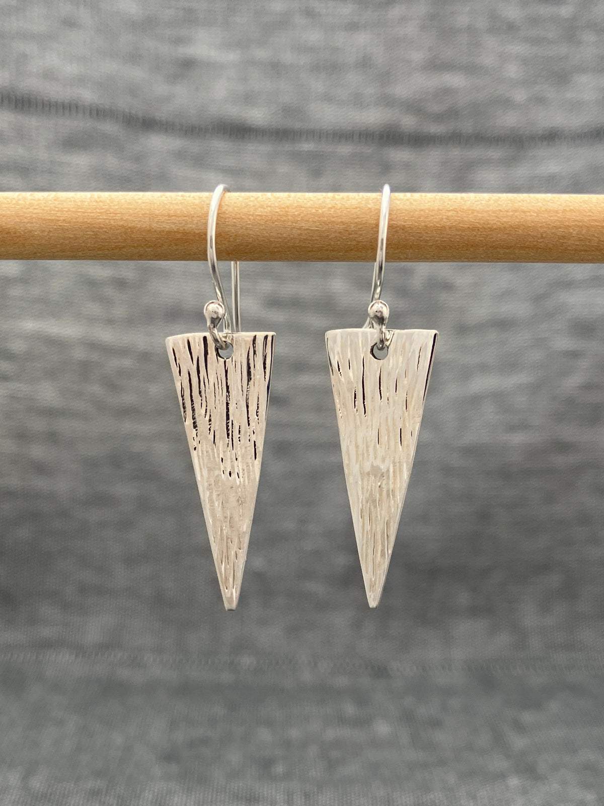 Textured Triangle Earrings
