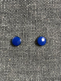 Blue Round Studs