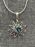 Paua Shell Sun Pendant