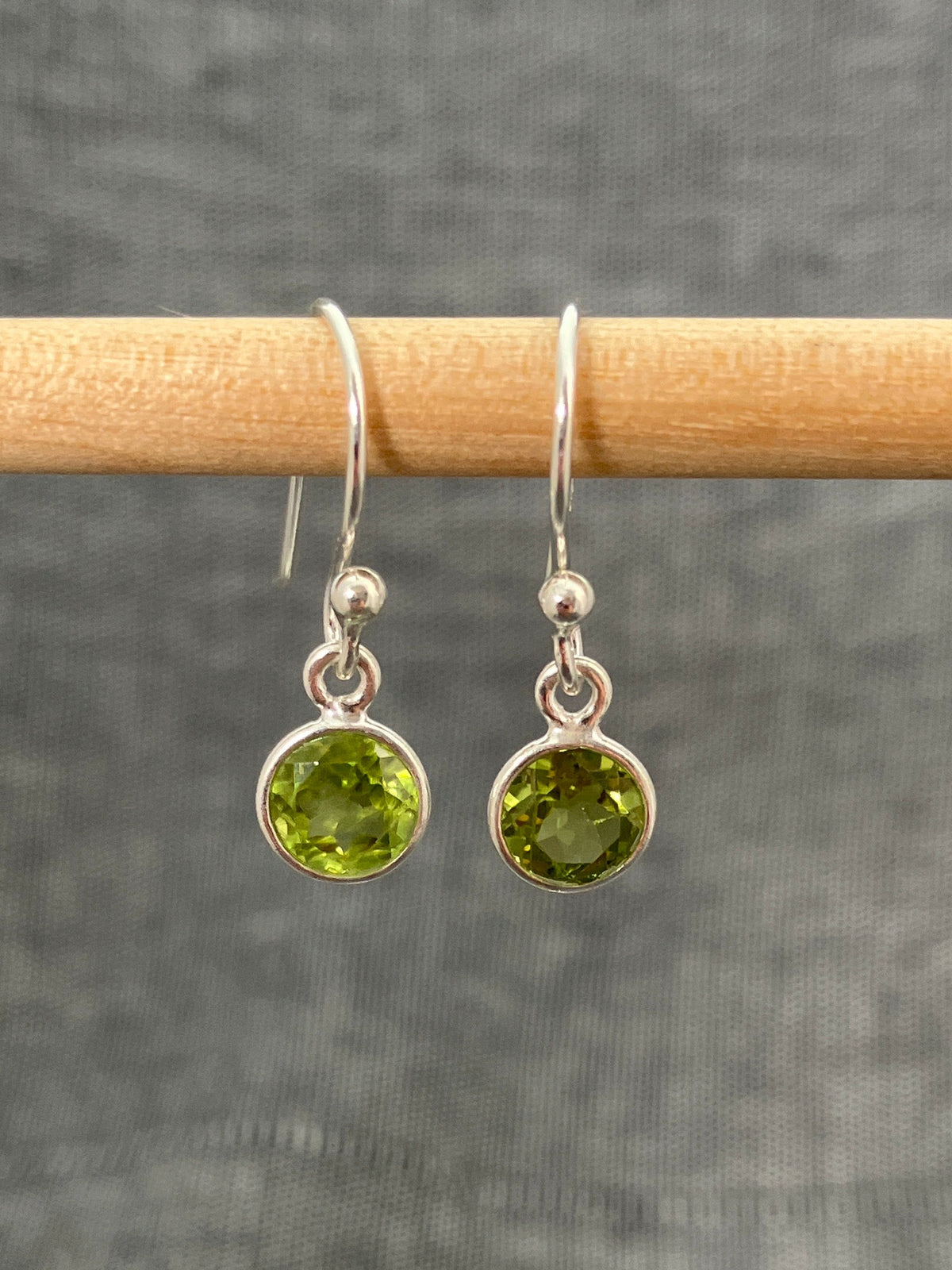 Peridot Cut Little Round Earrings