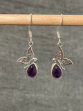 Amethyst Butterfly Earrings