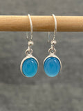 Chalcedony Oval Earrings