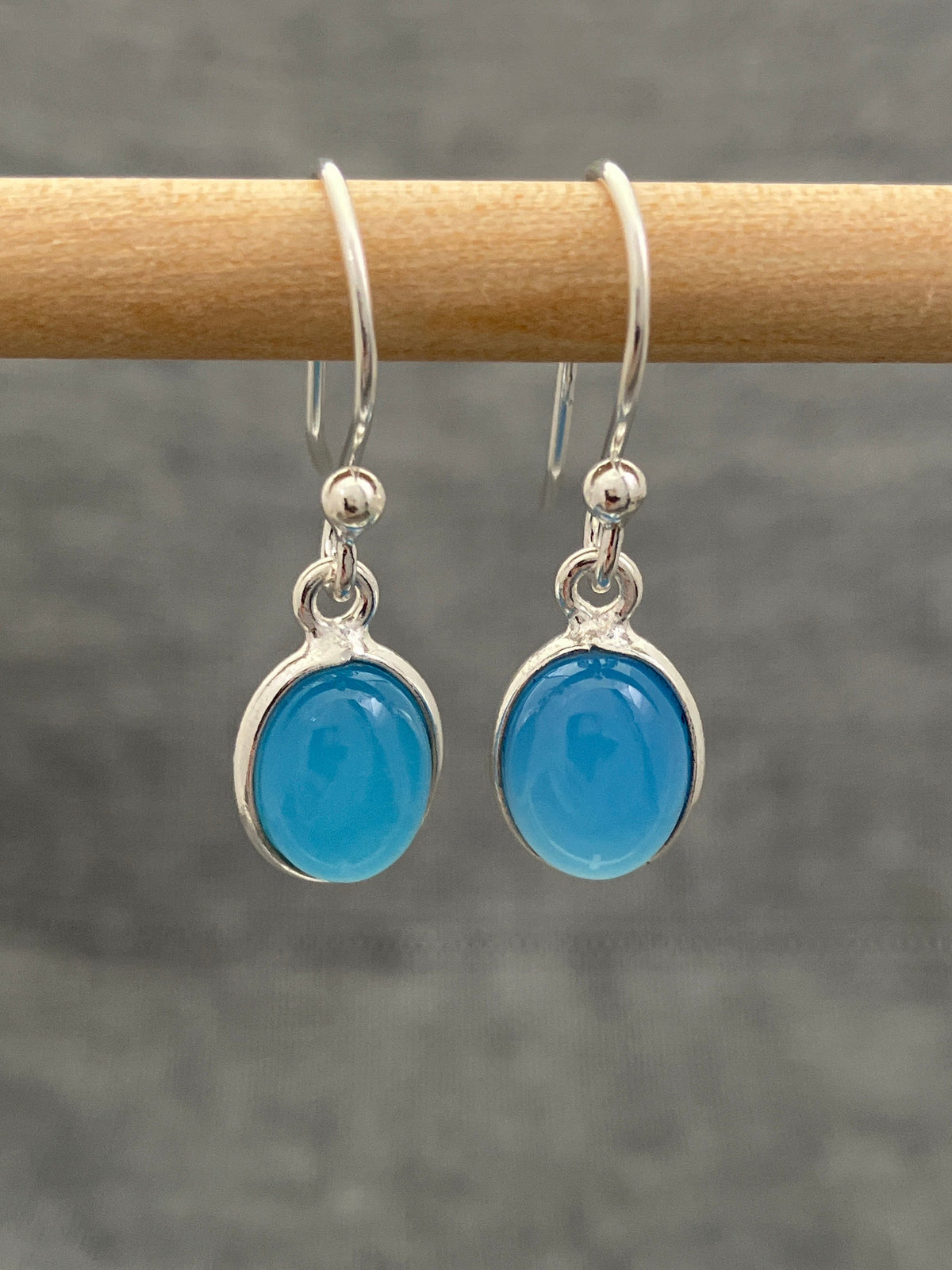 Chalcedony Oval Earrings