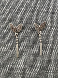 Butterfly With Dangle Studs